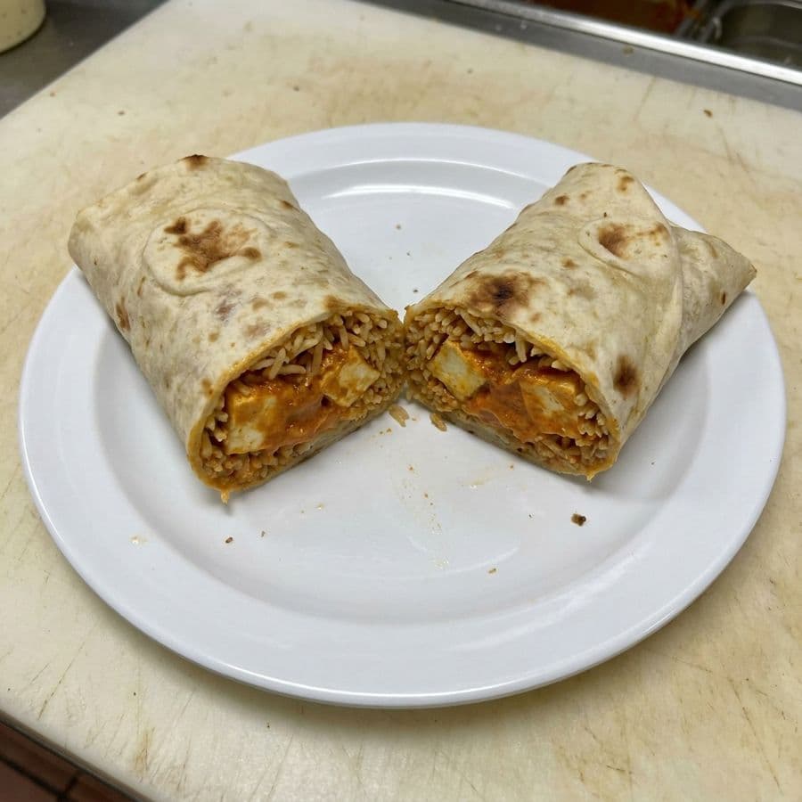 Shahi Paneer Naan Wrap