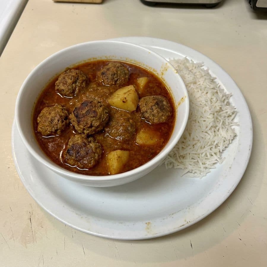 Kabob Curry + Rice